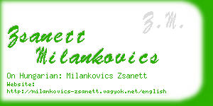 zsanett milankovics business card